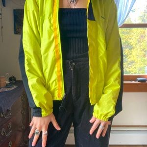 Patagonia neon yellow windbreaker